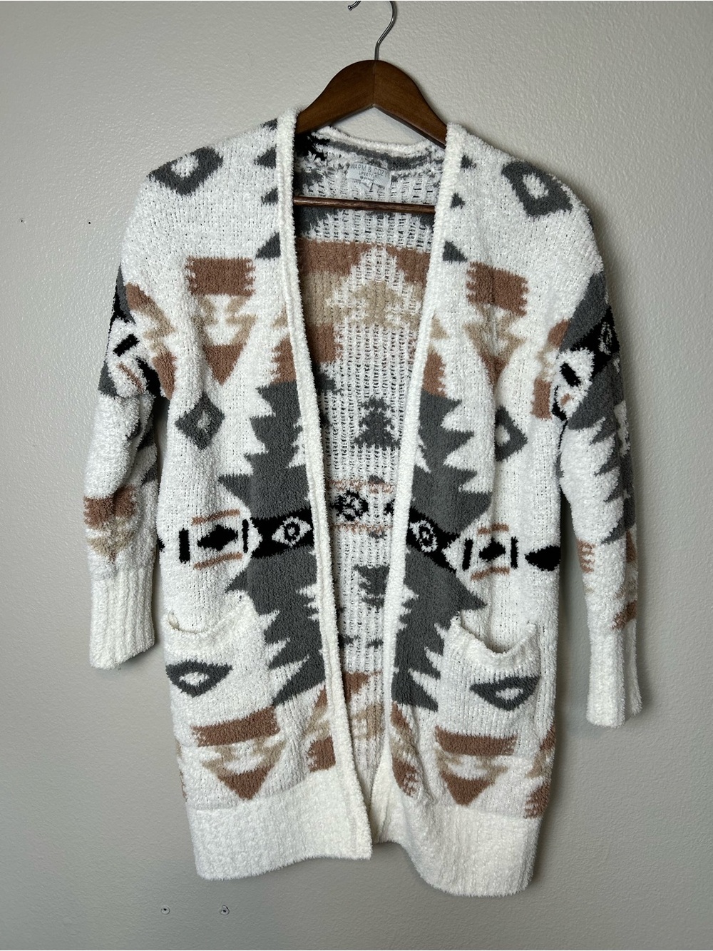 Warm & Cozy Aztec Open-Front Cardigan Sweater Comfy